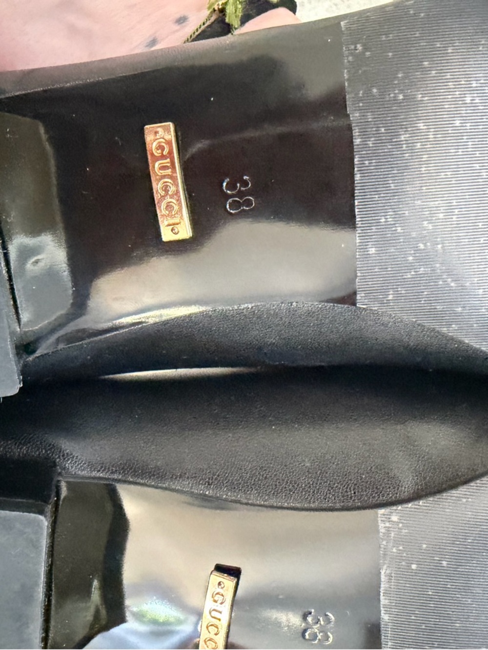 Gucci Black Leather Horsebit Pumps with Gold Hardware - Picture 7 of 10